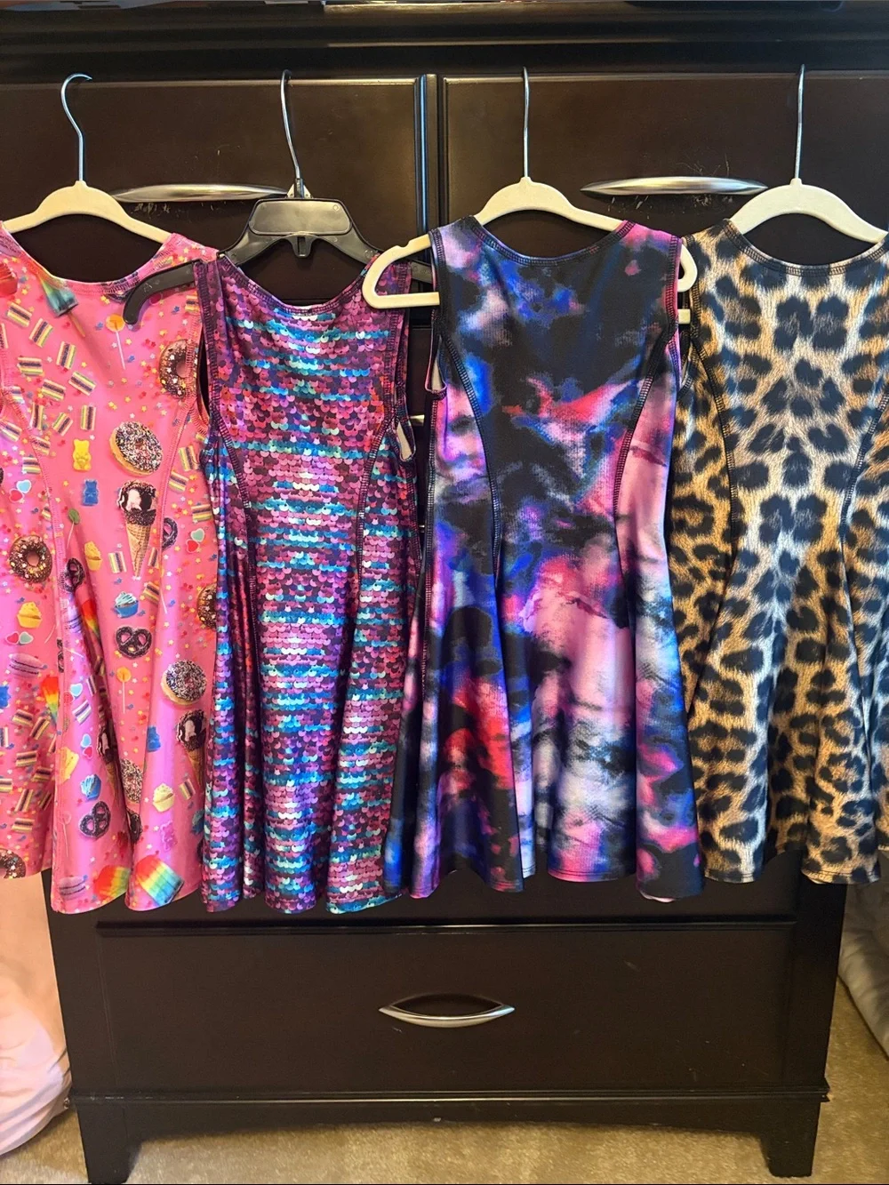 TEREZ GIRLS - lot of 4 printed dresses, Size MEDIUM